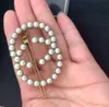 Nuovo arrivo lettere di perle di cristallo Fermagli per capelli per accessori moda donna gioielli classici firmati