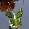 6 Colors Crystal Butterfly Figurine Animal Ornaments Crafts Glass Paperweight Home Wedding Decoration Miniature Souvenir Gifts 211108