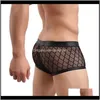 Mutande Sexy Traspirante Boxer Sottile Nero Uomo Maglia Trasparente Vedere Attraverso Uconvex Biancheria Intima Lingerie Pantaloni Gay Wear 6Nnlr Gb8Vo