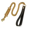 Chokers Gold Color Pet Dog Leash Training Strap Rope Traction Harness Collar 15mm Stainless Steel Miami Curb Chain Choker 2242inc6647626