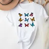 Kvinnors T-shirt T-shirts Kvinnor Butterfly Kärlek 90s Mode Vår Sommar Tryck Kläder Grafisk T-shirt Top Lady Print Kvinna Tee