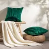 Kudde/dekorativ kudde Luxury Velvet Cushion Cover Emrald Green 45x45cm Nordic Decorative Case