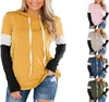 Minclouse – sweat-shirt à manches longues pour femmes, grande taille, bloc de couleur, pull à capuche, décontracté, cordon de serrage, mignon, tunique, Tops à capuche