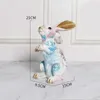 Decorazione della stanza dei bambini Giardino delle fate dei bambini Nordic Rabbit Home Figurine Kawaii per interni 210827