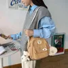 Mjuk stil liten tjej mini ryggsäck för kvinnor koreanska mode tecknad plysch ryggsäck resa ryggsäck skolväska tote tennage y1105