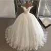 خمر Vestidos De Novia Casamento 2021 زي العرائس الكرة ثوب الدانتيل زين فستان الزفاف رداء De Mariee Trouwjurk