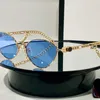 Sonnenbrille Metallrahmen Cat Eye Damen mit herzförmigen Anhängern