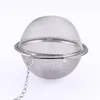 Tea Ball Mesh Rostfritt st￥l TEA INFUSER MED Kedja Loose Leaf Filter Metal Te Brewing Steeper