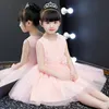 Summer Botton Blend Girl Dress Nowy 2021 Wersja koreańska moda okrągła szyjka bezkształcona spódnica elegancka dzieci039s odzież 5418118