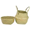 Opslagmanden Natuurlijk gras Wickerwork Bloemmand Huishoudige Waszakken Drink voor Home Garden Decor