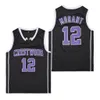 New College Basketball Team Crestwood #12 Jersey Zwart Kleur Maat S-XXL Ed Alle Jerseys