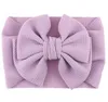 Mode Big Bow Hairband Baby Girls Toddler Kids Elastiska Headband Knuted Turban Head Wraps Bow-Knot Hårtillbehör Partihandel