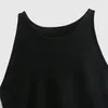 Black Knitted Slip Long Dress Women Sleeveless Slim Midi Sexy Party es Female Hollow Chic 210519