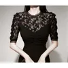 Summer Elegant Office Lady Pencil Dresses Women Sexy Lace Patchwork Slim Sheath Bodycon Party Vestidos 210519