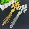 Wedding Sashes 28x8cm Shoulder Tassel Decoration Sew On Adornment For Hats Dress Accessory AB Color Crystal Applique Rhinestone Ep8262777