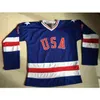 CEUF #17 JACK O'CALLAHAN 1980 MIRAGLE ON GELE HOCKEY JERSEY Mens 100% costure