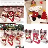 Kerstversiering Feestelijke Huis Gardtchristmas Opknoping Sokken Mooie Gift Bag Doll Models Cartoon Santa Claus Snowman Big Stocking Part