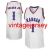Kansas Jayhawks College #13 Wilt Chamberlain Basketball Jerseys #1 Wayne Selden Jr. #23 Wayne Simien Mens Stitched Custom Any Number Name