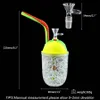 Round Plastic water pipe smoking bong pipes oil rig bongs silicone bubblers freeze cooling cup bubbler