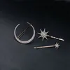 Morkopela étoile strass épingle à cheveux Vintage femmes pince à cheveux lune étoile épingles à cheveux accessoires bijoux de cheveux de mariage