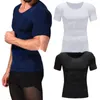 Running Jerseys Men Slimming Shaper Trainer Tops 2022 Male Short Sleeve Bodybuilding Shaping Tee Shirt Central Losing Weight