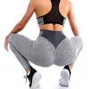 Strukturierte Leggings Frauen Hohe Taille Fitness Workout Weibliche Atmungsaktive Push-Up Leggins Anti-Cellulite Hosen Für 211215