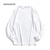 MOINWATER Femmes O-Cou À Manches Longues T-shirts Lady Blanc Coton Tops Femme Doux T-shirts Occasionnels T-shirt Noir Femme MLT1901 210720