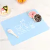 Mats & Pads 40x30cm Cartoon Silicone Waterproof Baby Decorative Foldable Placemat Easy Clean Kids Children Anti Slip Portable Kitchen