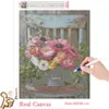 Huacan – peinture de fleurs carrées ou rondes, 5D, bricolage, broderie de diamant, Kits d'art, décorations pour la maison