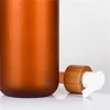 Botellas de almacenamiento Frascos Vacío 120ml 250ml 500ml Loción Bomba Botella PET Frosted Bright Amber Cosmético Recargable Champú Gel de ducha 5031 Q2