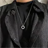 Koreański Designer Naszyjnik Ring Diamond Simple Niche Męska Street All-Mecz Akcesoria Biżuteria Titanium Stal