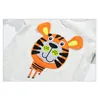 Tiger Baby Boys Pajacyki Długie Rękaw Piżamy Body Garnitury Babywear Babywear Sleep Worek Szary Bebe Ropa 210413