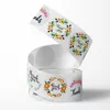 Florals Sticker Etiketten Bloem Patroon Winkelen Kleine Winkel Zakelijke Stickers 1 inch 500 STUKS Per Rol 500 Stuks Rol Groothandel 1222221