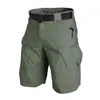 Summer Tactical Cargo Shorts Homens Khaki Jogger Militar Algodão Solto 210713