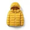 90% duvet de canard veste d'hiver garçon fille enfant manteau léger à capuche mince chaud grands garçons vêtements d'extérieur 1 2 4 6 8 10 12 14 16 ans 211203