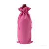 Bouteille de vin Sacs cadeaux Party Favor Bouteilles de champagne multicolores Couverture Cordon Transporteur Vins Emballage Sac T9I001437