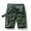 Män Sommar Taktisk Bomull Cargo Shorts Casual Breeches Bermuda Fashion Pants Camouflage Beach 210713