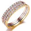 Unik Ring Real 14k 585 Guldbröllop för kvinnor 0.12ct Moissanite Diamond Anniversary Match Band