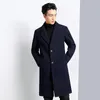 Men's Trench Coats Woolen Coat Autumn And Winter Korean Woollen Windbreaker Medium Length Nizi Overcoat Man