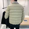 Piumino da uomo YASUGUOJI 2021 Moda colletto rovesciato giacca invernale da uomo in pile spesso cappotto imbottito in cotone caldo classico