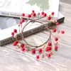 Decorative Flowers & Wreaths 3pcs 8cm Inner Diameter Berry Wreath Candle Rings Garland Xmas Ornament Stand Centerpiece