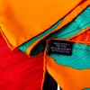 2021 90 cm Nieuwe handgekrulde zijde sjaal vrouwen twill vierkante kleurrijke vleugels pegasus print sjaal hoofddoek zakdoek