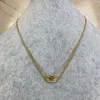 Catene di collana Sterlin di nozze di marca di gioielli in argento sterling puro 925 color oro