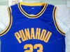 Schip van ons Barack Obama # 23 Punahou Middelbare school basketbal jersey heren alle gestikte blauwe maat S-3XL Topkwaliteit Jerseys