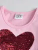Toddler Girls Changeable Sequins Heart Patheet Bow Front Robe elle
