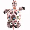 Creative animaux marins strass porte-clés l'oeil du diable petite tortue porte-clés femme sac pendentif cadeau
