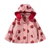 Girls Jacket Spring Girls Trench Coat Hooded Ruffled Jacket for Kids Baby Girls Clothes Children Autumn Coat Winter Jackets 211023