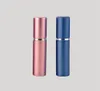 5ml Perfume Bottle Aluminium Anodized Compact Perfume Atomizer Fragrance Glass Scent-bottle Refillable Spray Bottles Party Favor BBA13315