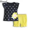 Dot Baby Girl Roupas Terno Do Cão 2 Peças Conjuntos Crianças Jumpers Vestido Panties Girl Roupas 6 9 12 18 24 Mês Babywear 210413