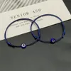 2 stks Flat Blue Evil Eye Geweven Mannen Lucky Armband Vrouwen Verstelbare Lucky Zwart Rood String Armbanden Femme Nieuwe mode-sieraden